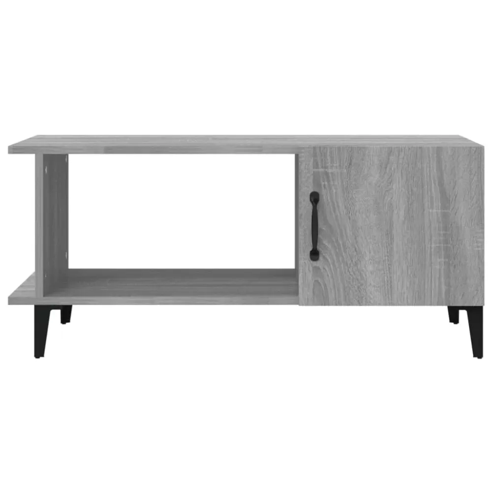 Mesa Dobrável para Mesa de centro 90x50x40 cm derivados de madeira cinzento sonoma