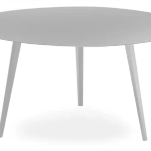 Mesa Dobrável para Mesa de centro redonda 90 cm Bipolart Metálico Prata