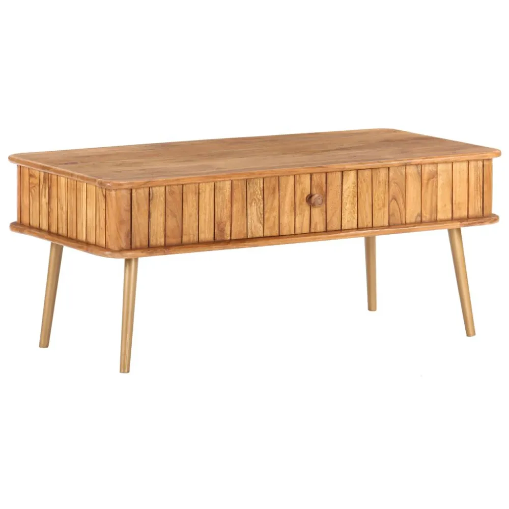 Mesa de Exterior em Mesa de centro 100x50x40 cm madeira de acácia maciç