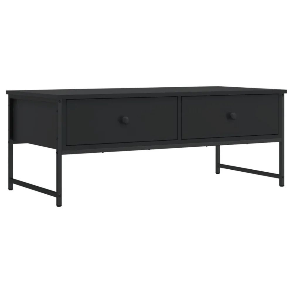Mesa de Exterior em Mesa de centro 101x49x39,5 cm derivados de madeira preto
