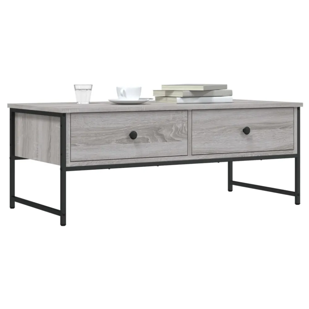 Mesa de Exterior em Mesa de centro 101x49x39,5 cm derivados madeira cinzento sonoma