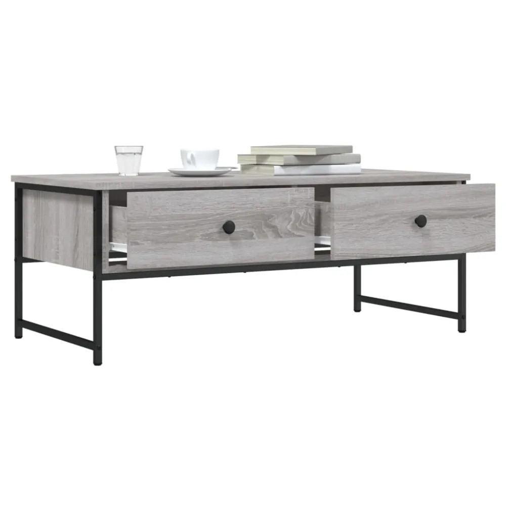 Mesa de Exterior em Mesa de centro 101x49x39,5 cm derivados madeira cinzento sonoma