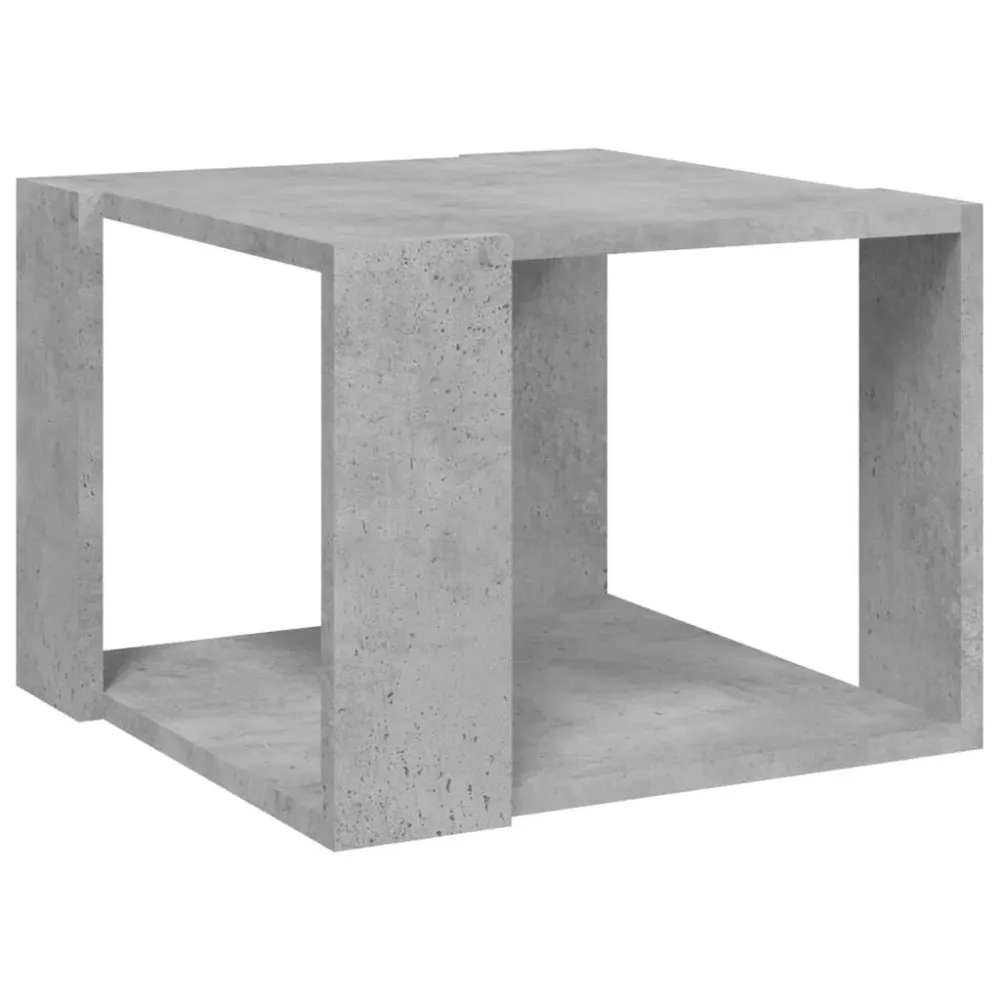 Mesa de Exterior em Mesa de centro 40x40x30 cm madeira processada cinza cimento