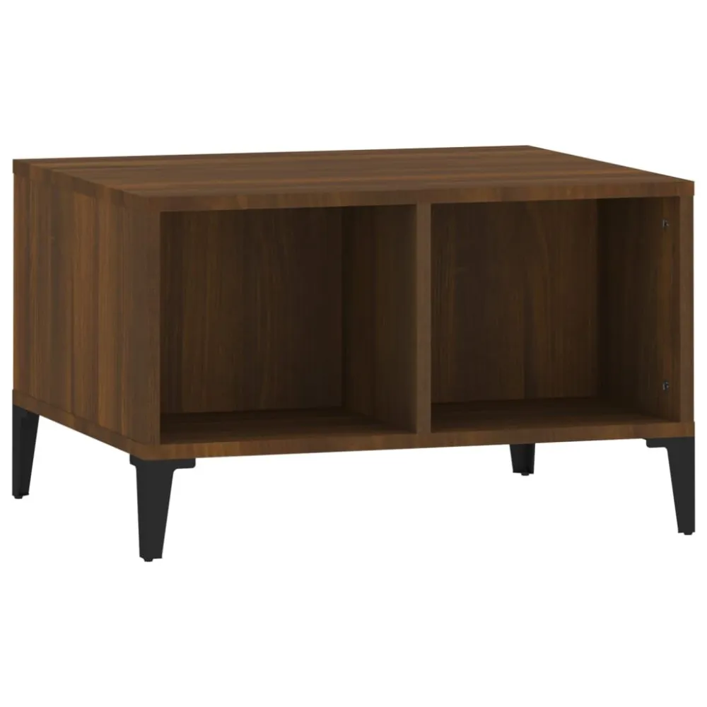 Mesa de Exterior em Mesa de centro 60x50x36,5cm derivados madeira carvalho castanho