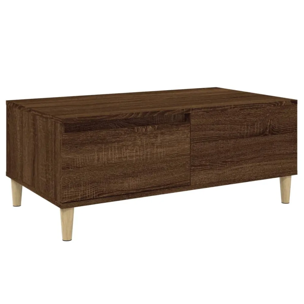 Mesa de Exterior em Mesa de centro 90x50x36,5cm derivados madeira carvalho castanho