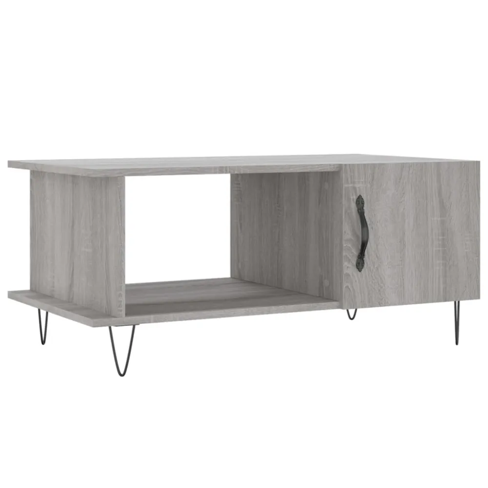 Mesa de Exterior em Mesa de centro 90x50x40 cm derivados de madeira cinzento sonoma
