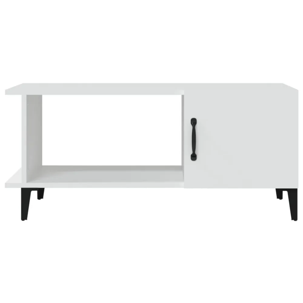 Mesa de Exterior em Mesa de centro 90x50x40 cm madeira processada branco