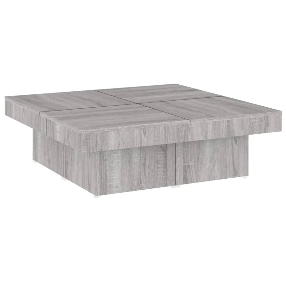 Mesa de Exterior em Mesa de centro 90x90x28 cm derivados madeira cinzento sonoma