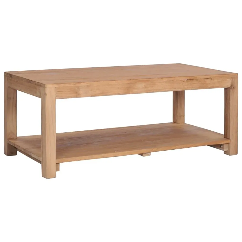 Mesa de Ferro Fundido Mesa de centro 100x50x40 cm madeira de teca maciç