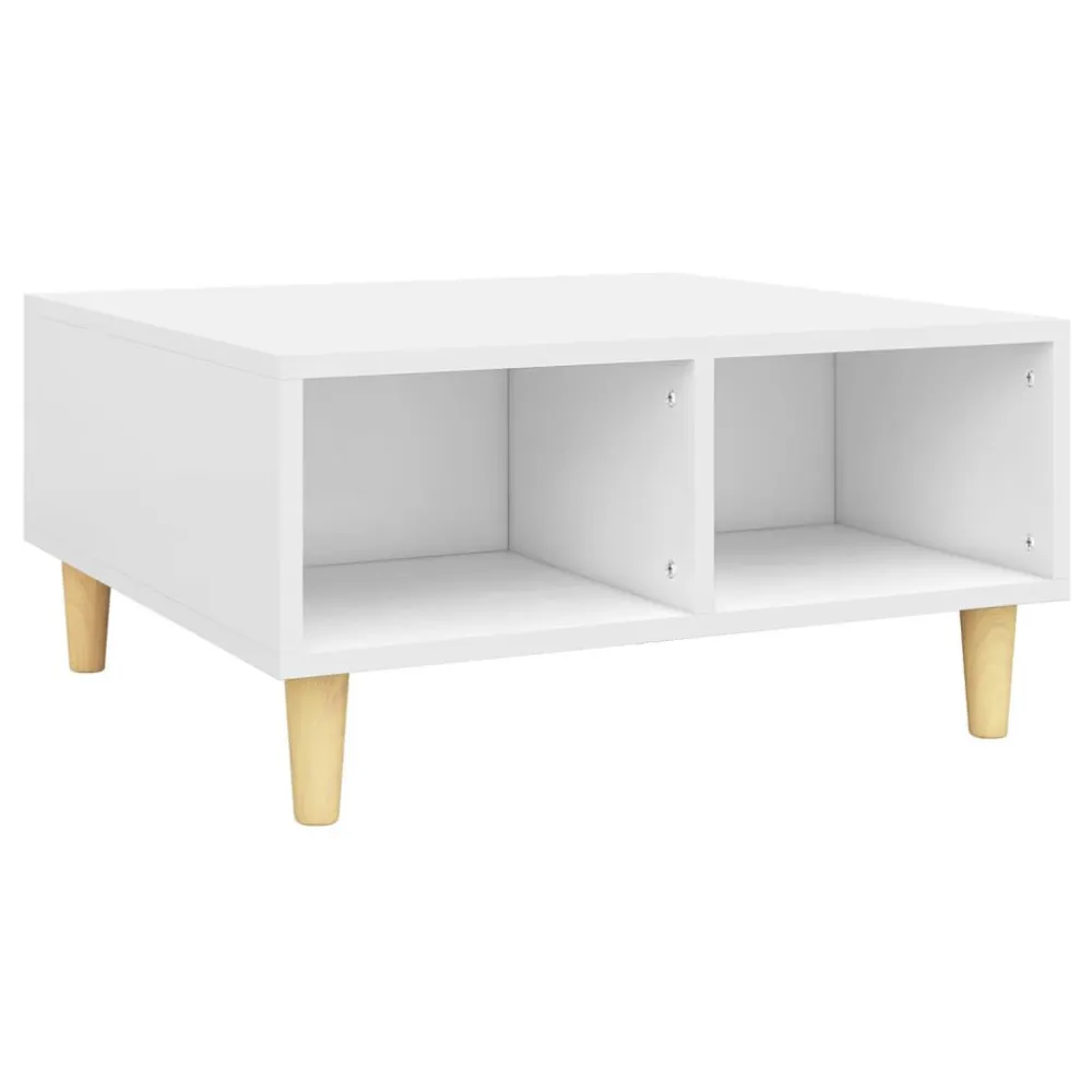 Mesa de Ferro Fundido Mesa de centro 60x60x30 cm contraplacado branco