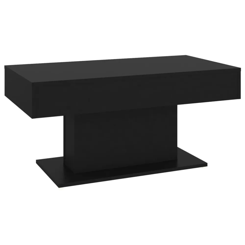 Mesa de Ferro Fundido Mesa de centro 96x50x45 cm derivados de madeira preto