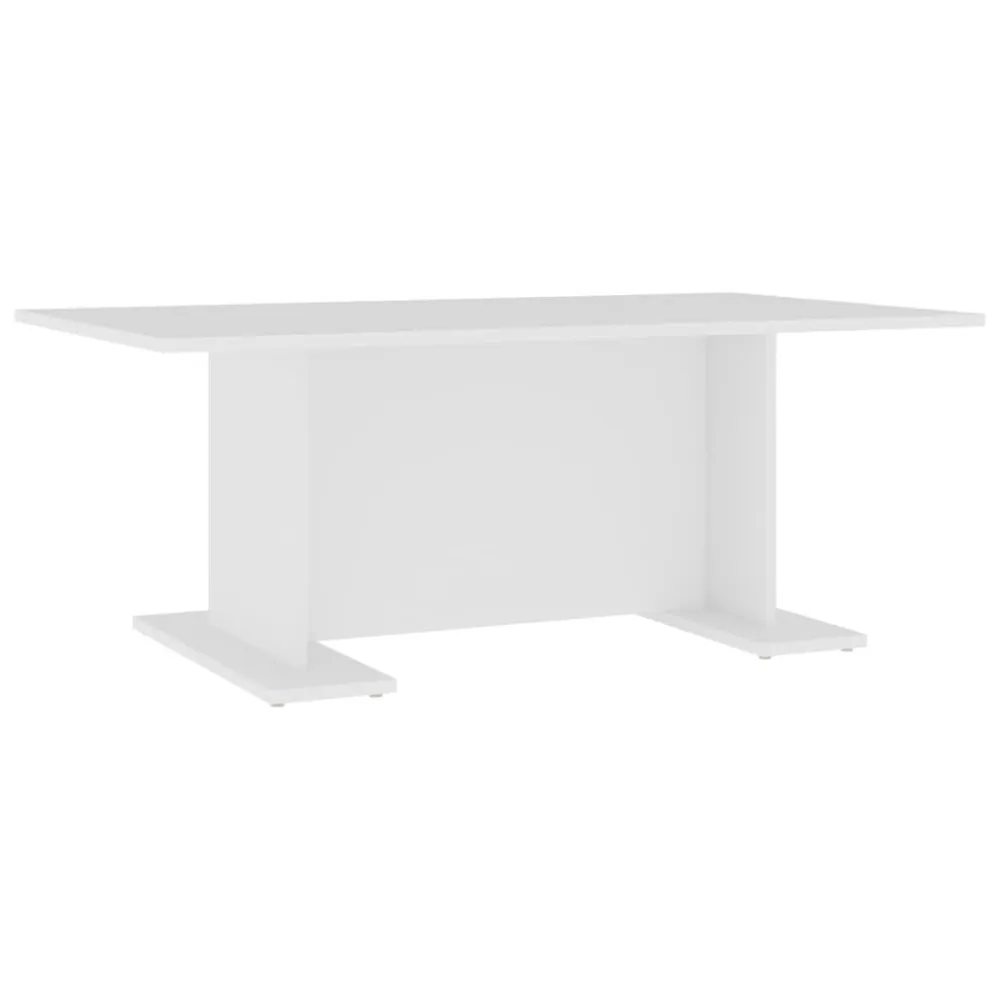 Mesa de Jardim Mesa de centro 103,5x60x40 cm derivados de madeira branco