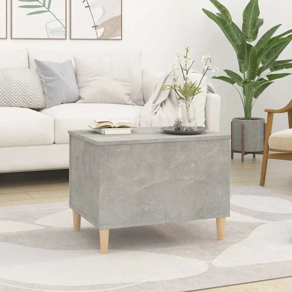 Mesa de Jardim Mesa de centro 60x44,5x45 cm derivados madeira cinzento cimento