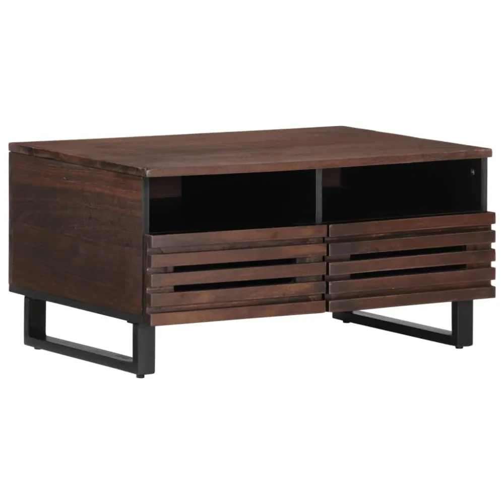 Mesa de Jardim Mesa de centro 80x55x40 cm madeira de mangueira maciç castanho