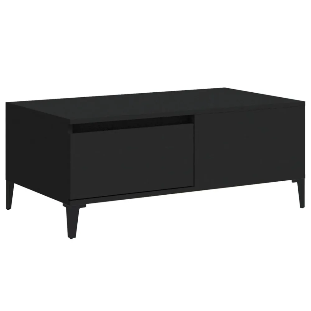 Mesa de Jardim Mesa de centro 90x50x36,5 cm derivados de madeira preto