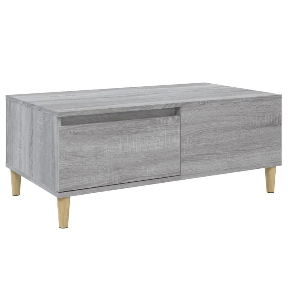 Mesa de Jardim Mesa de centro 90x50x36,5 cm derivados madeira cinzento sonoma
