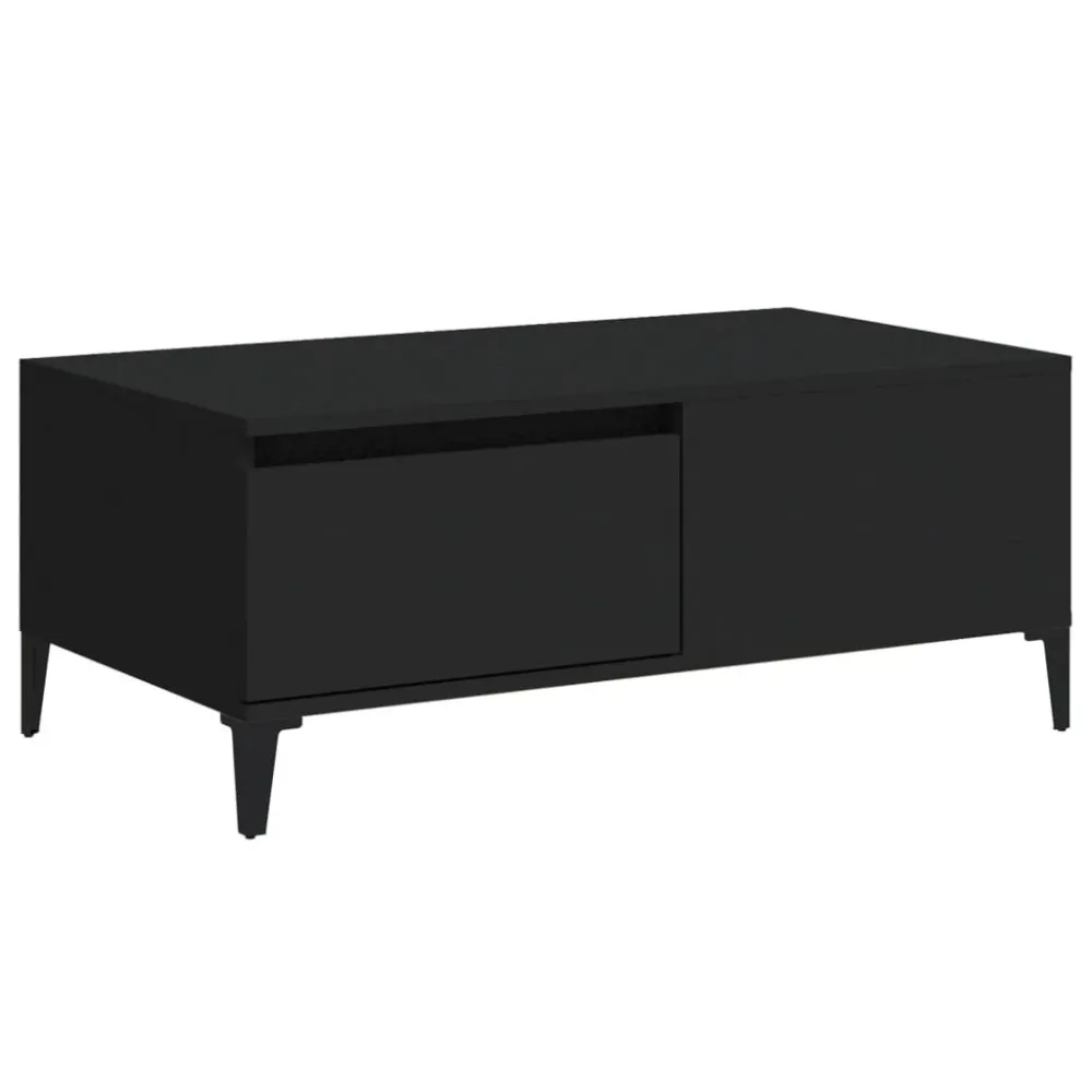 Mesa de Jardim Mesa de centro 90x50x36,5 cm derivados de madeira preto