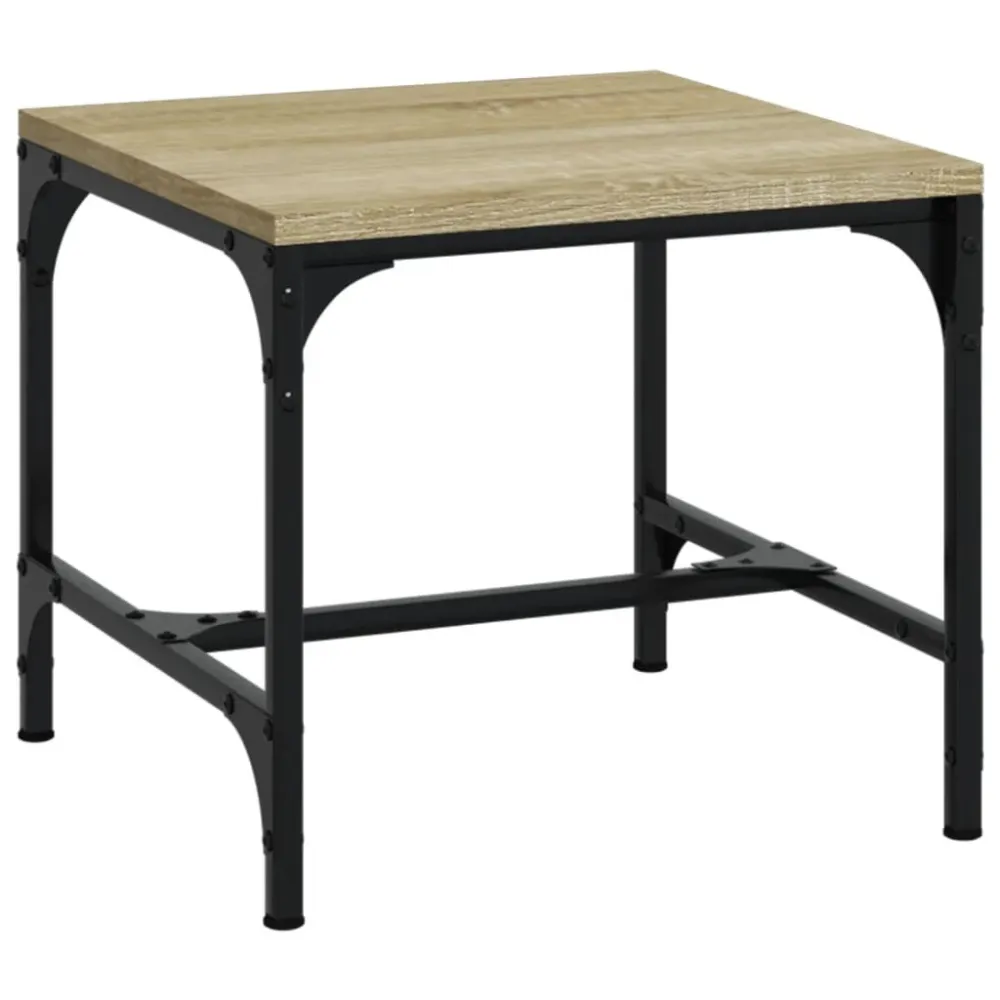 Mesa de Jardim Robusta Mesa de apoio 40x40x35 cm derivados de madeira carvalho sonoma