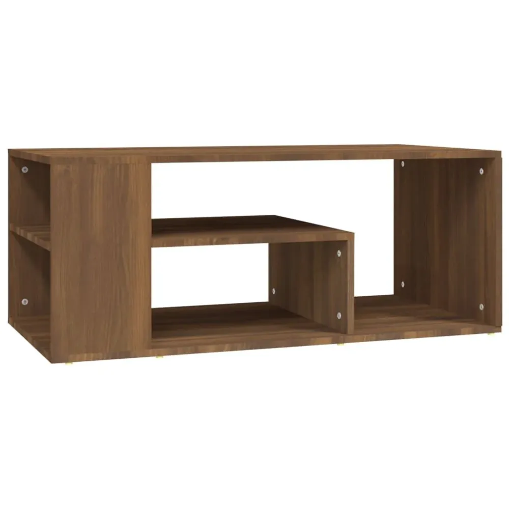 Mesa de Jardim Robusta Mesa centro 100x50x40 cm derivados de madeira carvalho castanho