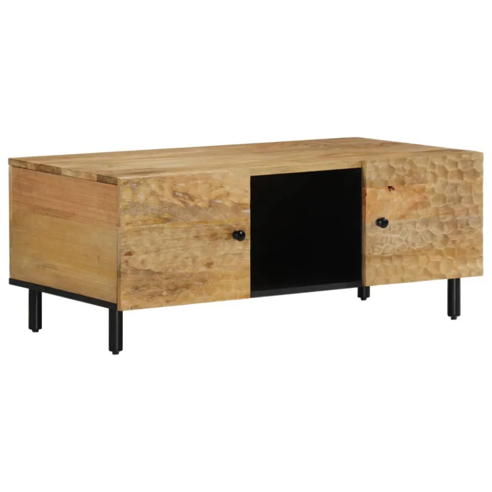 Mesa de Jardim Robusta Mesa de centro 100x54x40 cm madeira de mangueira maciç