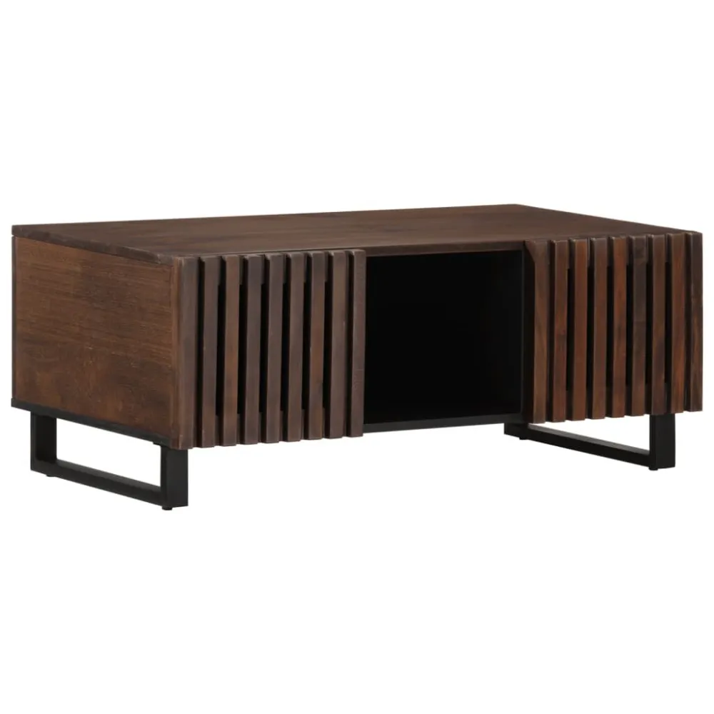 Mesa de Jardim Robusta Mesa de centro 100x55x40cm madeira de mangueira maciç castanho