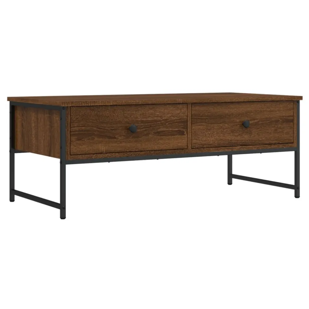 Mesa de Jardim Robusta Mesa centro 101x49x39,5 cm derivados madeira carvalho castanho