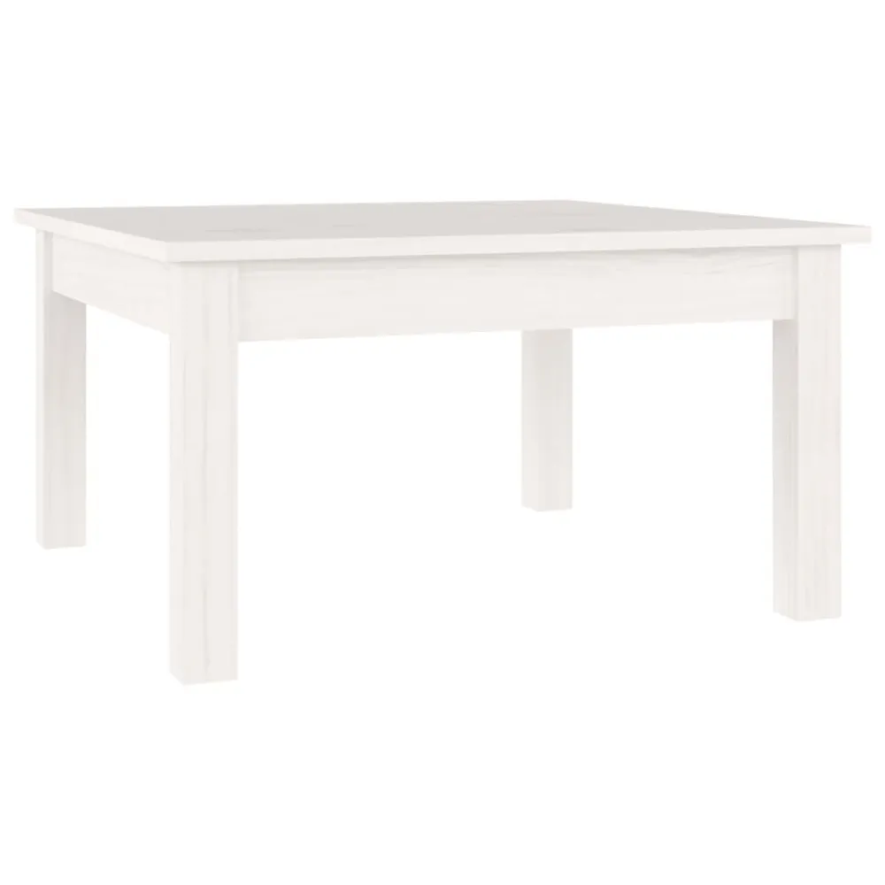 Mesa de Jardim Robusta Mesa de centro 55x55x30 cm pinho maciço branco