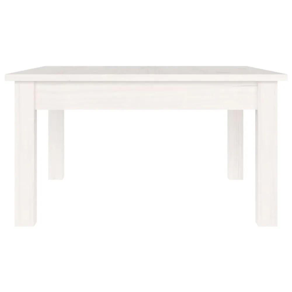 Mesa de Jardim Robusta Mesa de centro 55x55x30 cm pinho maciço branco