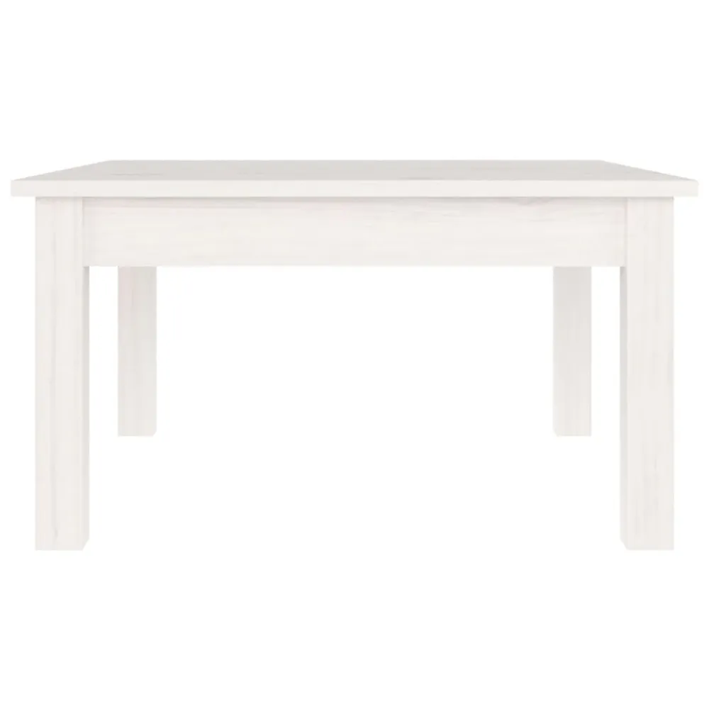 Mesa de Jardim Robusta Mesa de centro 55x55x30 cm pinho maciço branco