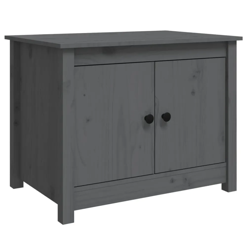 Mesa de Jardim Robusta Mesa de centro 71x49x55 cm pinho maciço cinza