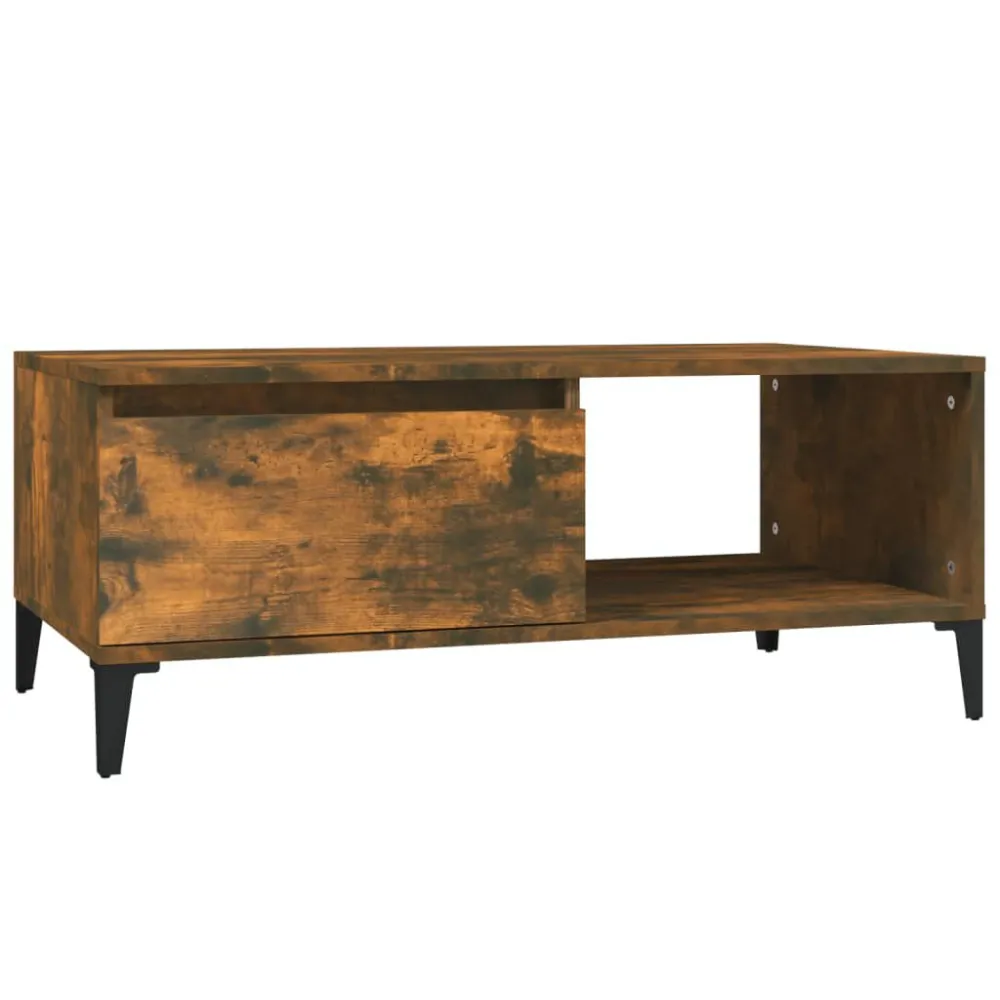 Mesa de Jardim Robusta Mesa de centro 90x50x36,5 cm derivados madeira carvalho fumado