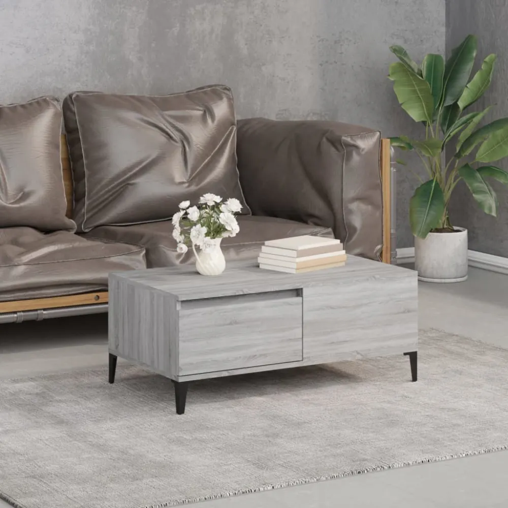 Mesa de Jardim Robusta Mesa de centro 90x50x36,5 cm derivados madeira cinzento sonoma