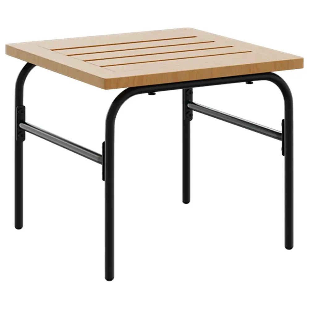 Mesa de Jardim Robusta Mesas de centro de encastrar para jardim 2 pcs ço preto/castanho