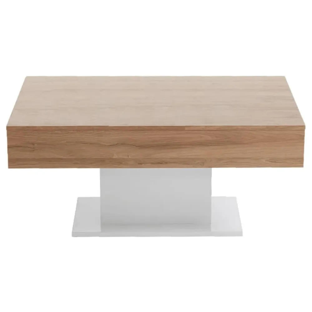 Mesa de Pátio FMD Mesa de centro carvalho antigo e branco