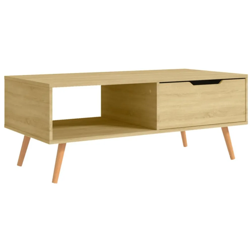 Mesa de Pátio Mesa de centro 100x49,5x43 cm derivados madeira carvalho sonoma