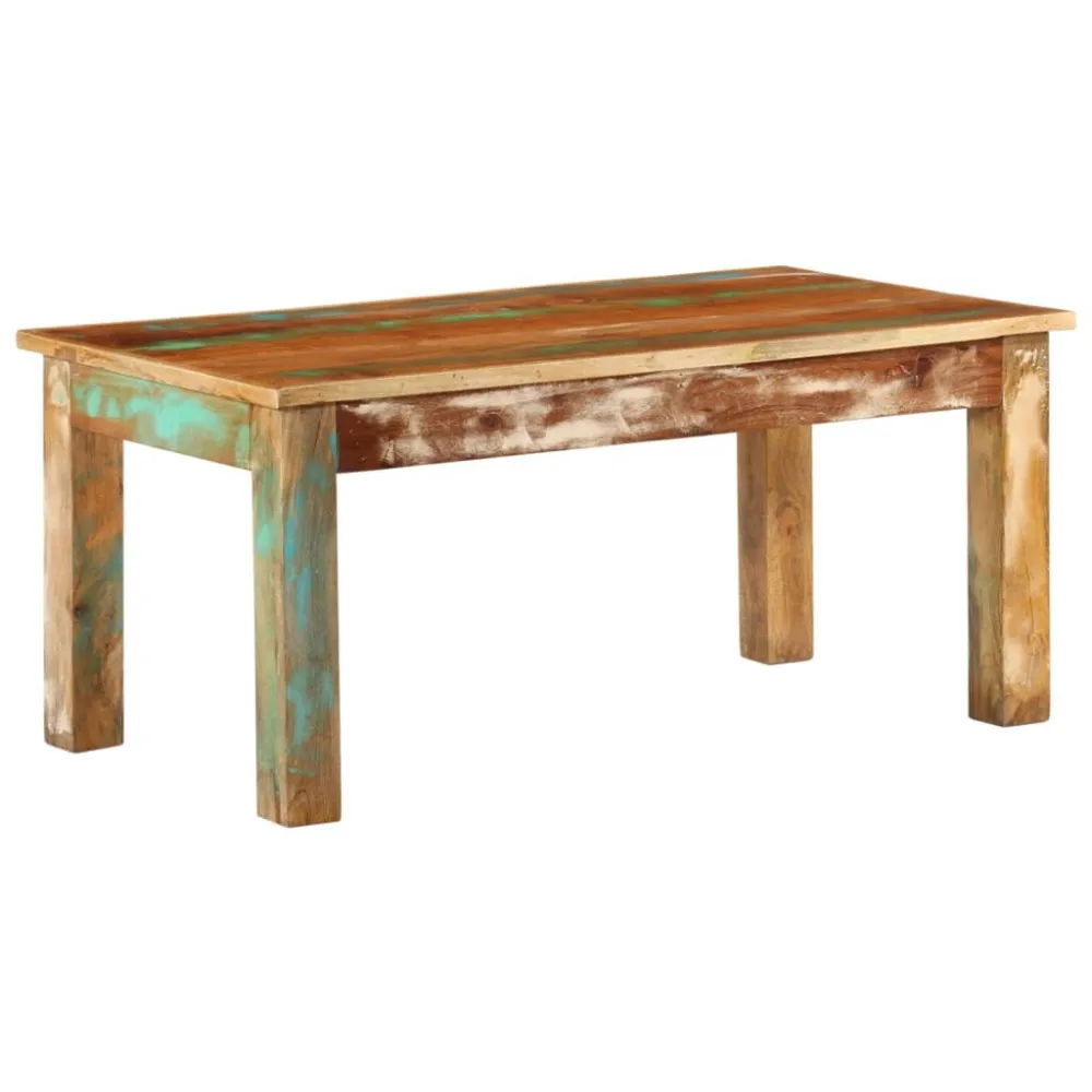 Mesa de Pátio Mesa de centro 100x55x45 cm madeira recuperada maciç
