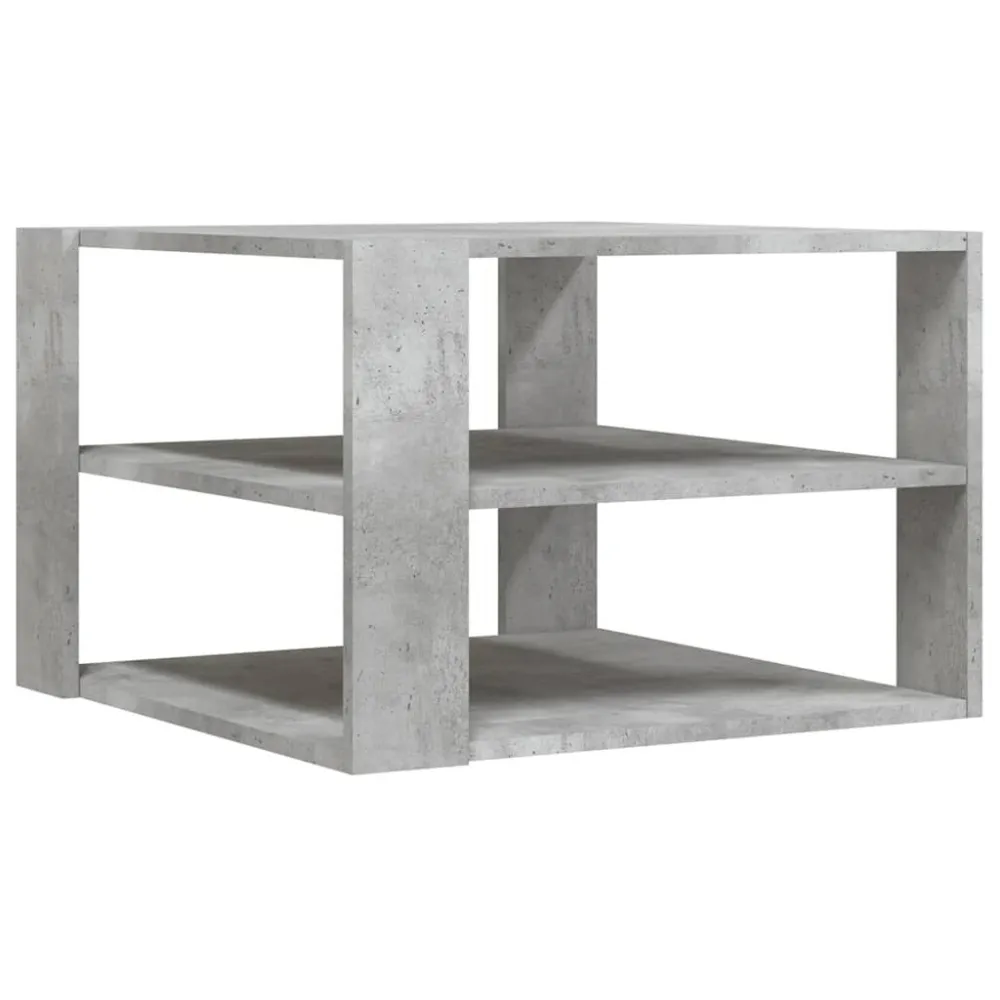 Mesa de Pátio Mesa de centro 59,5x59,5x40 cm derivados madeira cinza-cimento