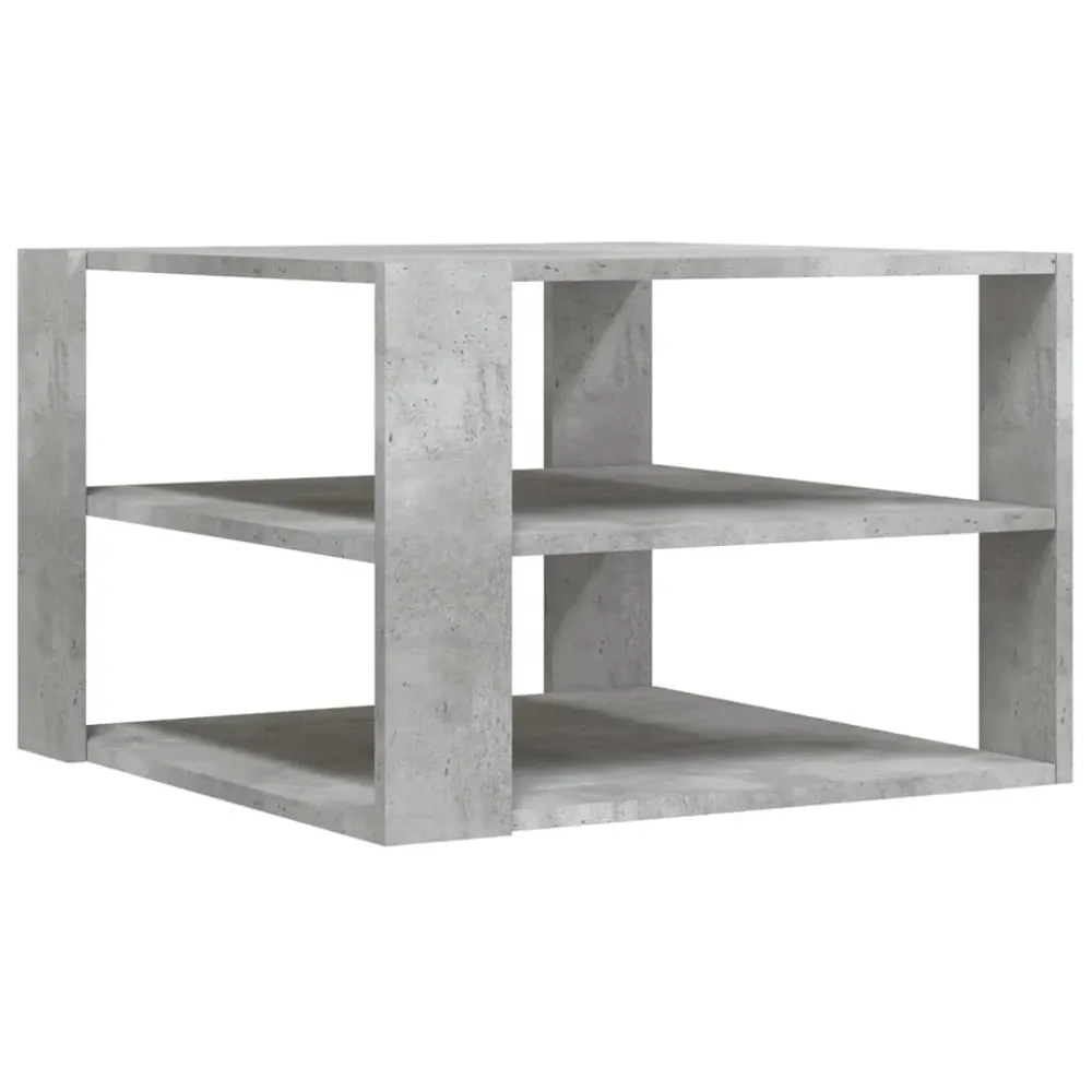 Mesa de Pátio Mesa de centro 59,5x59,5x40 cm derivados madeira cinza-cimento