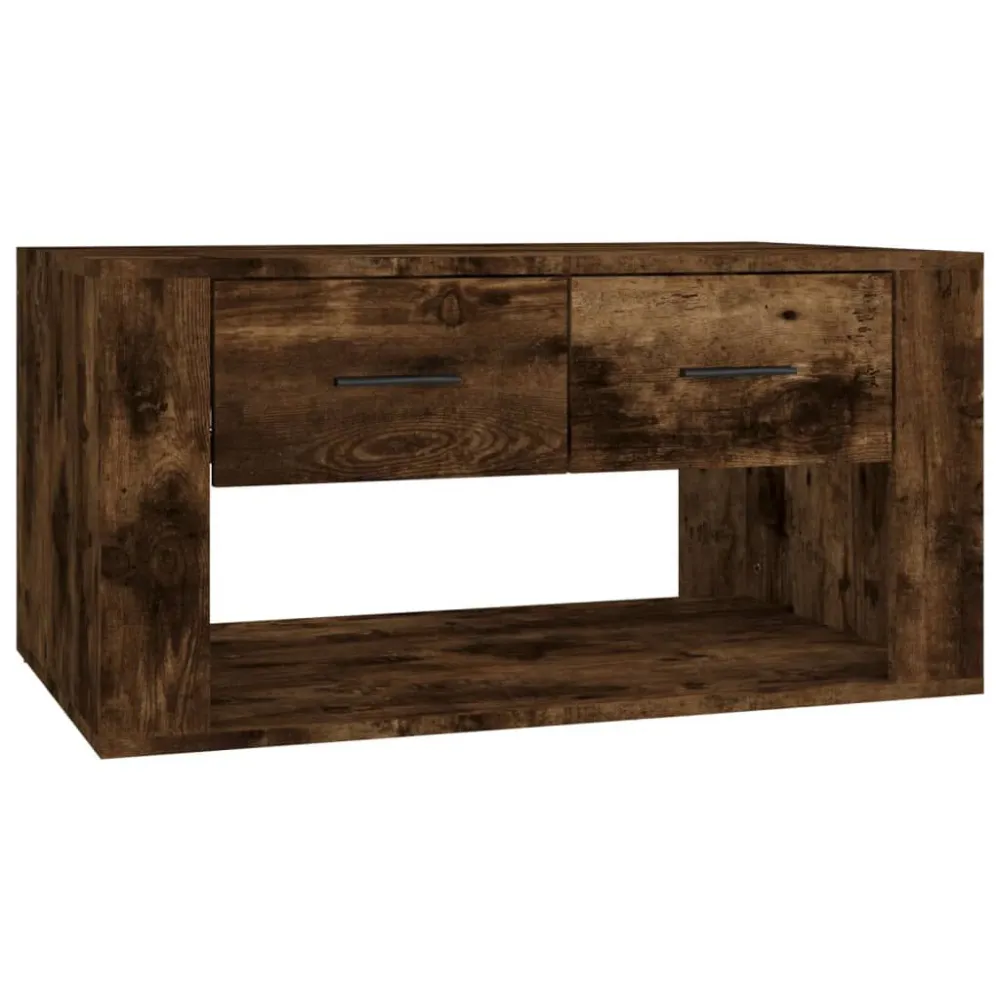 Mesa de Pátio Mesa de centro 80x50x40 cm derivados de madeira carvalho fumado