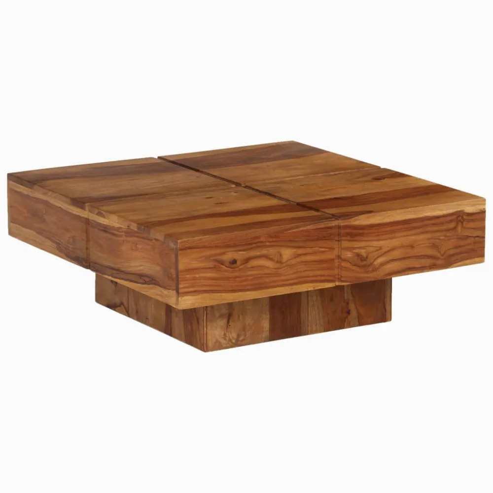 Mesa de Pátio Mesa de centro 80x80x30 cm madeira de acácia maciç