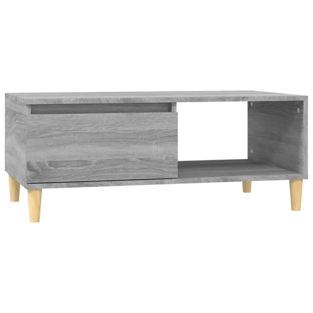 Mesa de Pátio Mesa de centro 90x50x36,5 cm derivados madeira cinzento sonoma