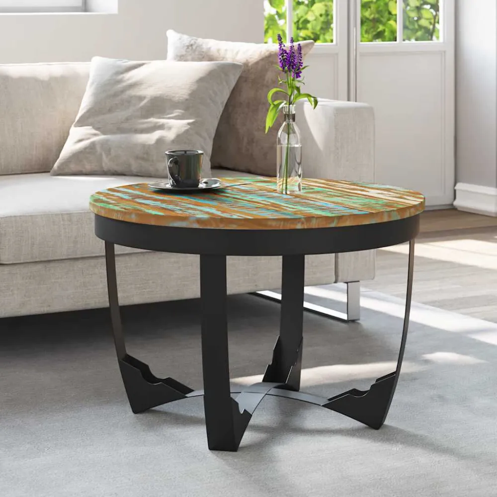 Mesa de Pátio Mesa de centro madeira reciclada maciç 60x40 cm