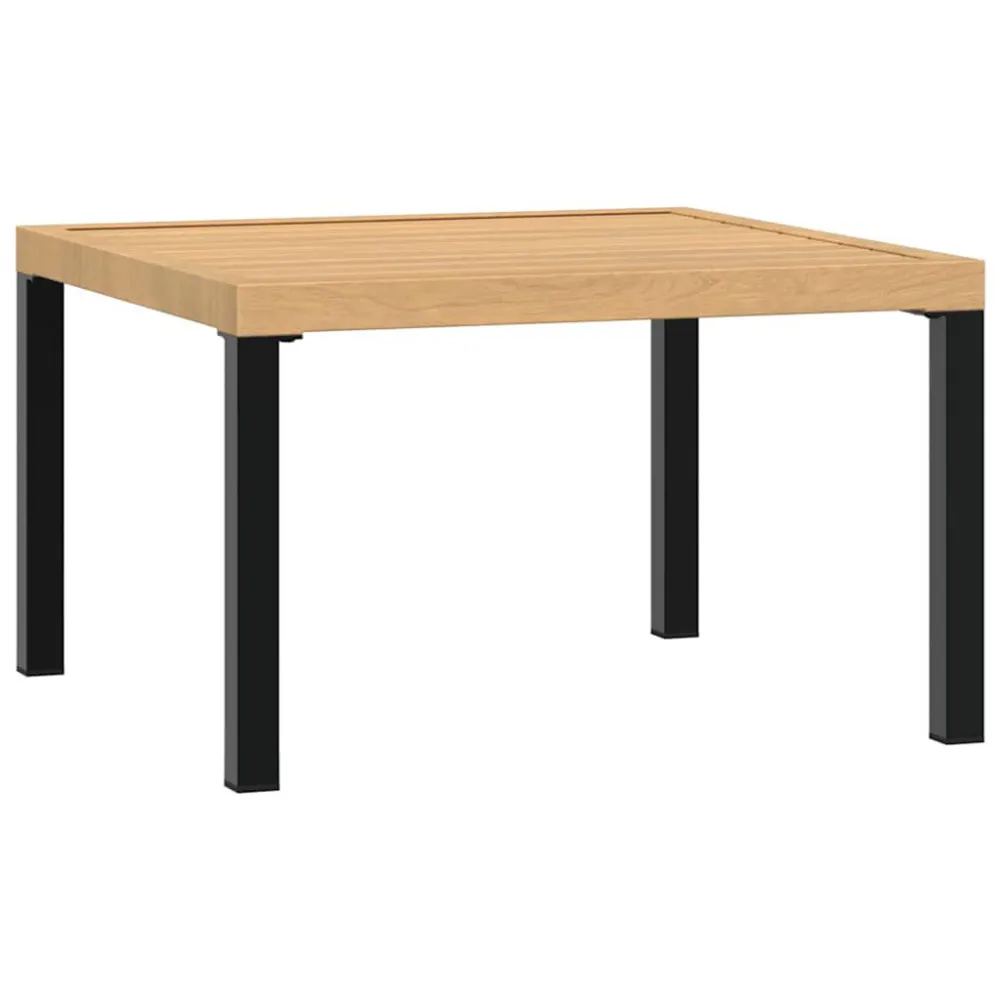 Mesa de Pátio Mesa de centro para jardim 65x65x40 cm alumínio preto