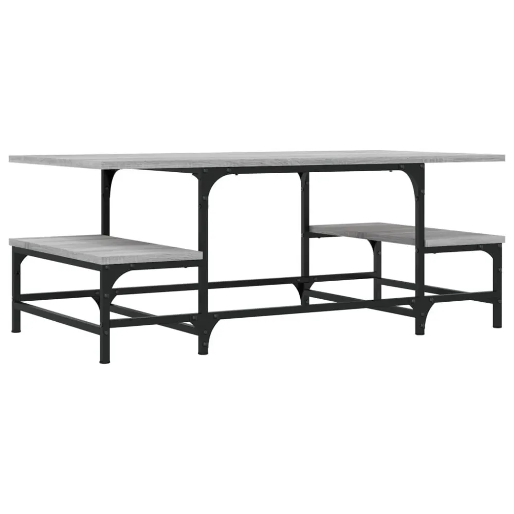 Premium para Exterior Mesa de centro 100x50,5x40 cm derivados de madeira cinza sonoma