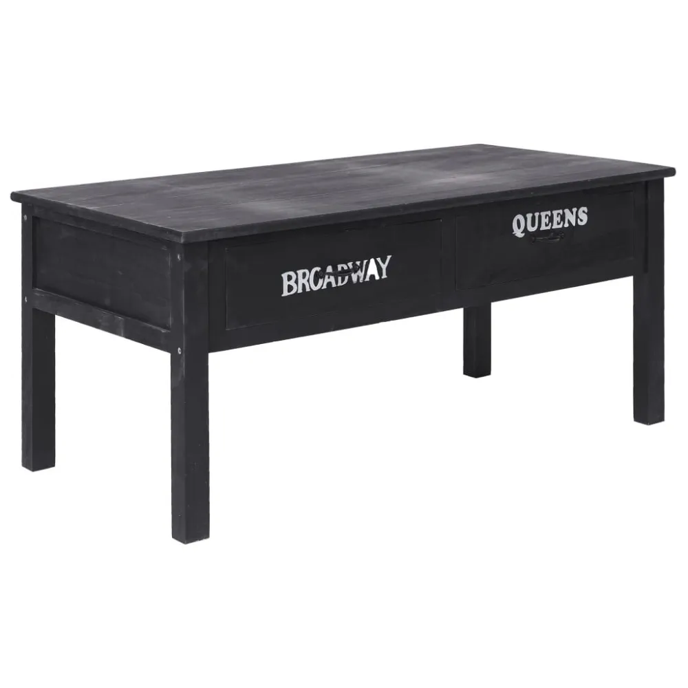 Premium para Exterior Mesa de centro 100x50x45 cm madeira preto