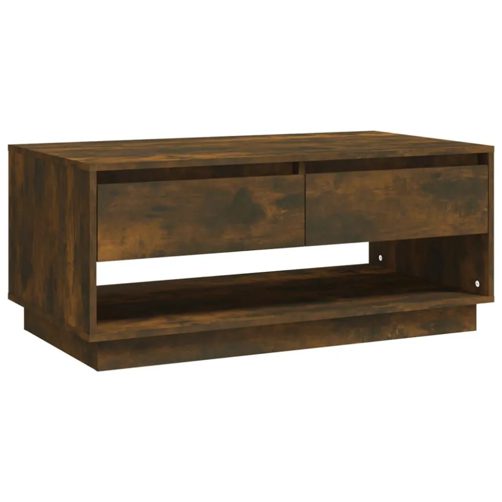 Premium para Exterior Mesa de centro 102,5x55x44 cm derivados madeira carvalho fumado