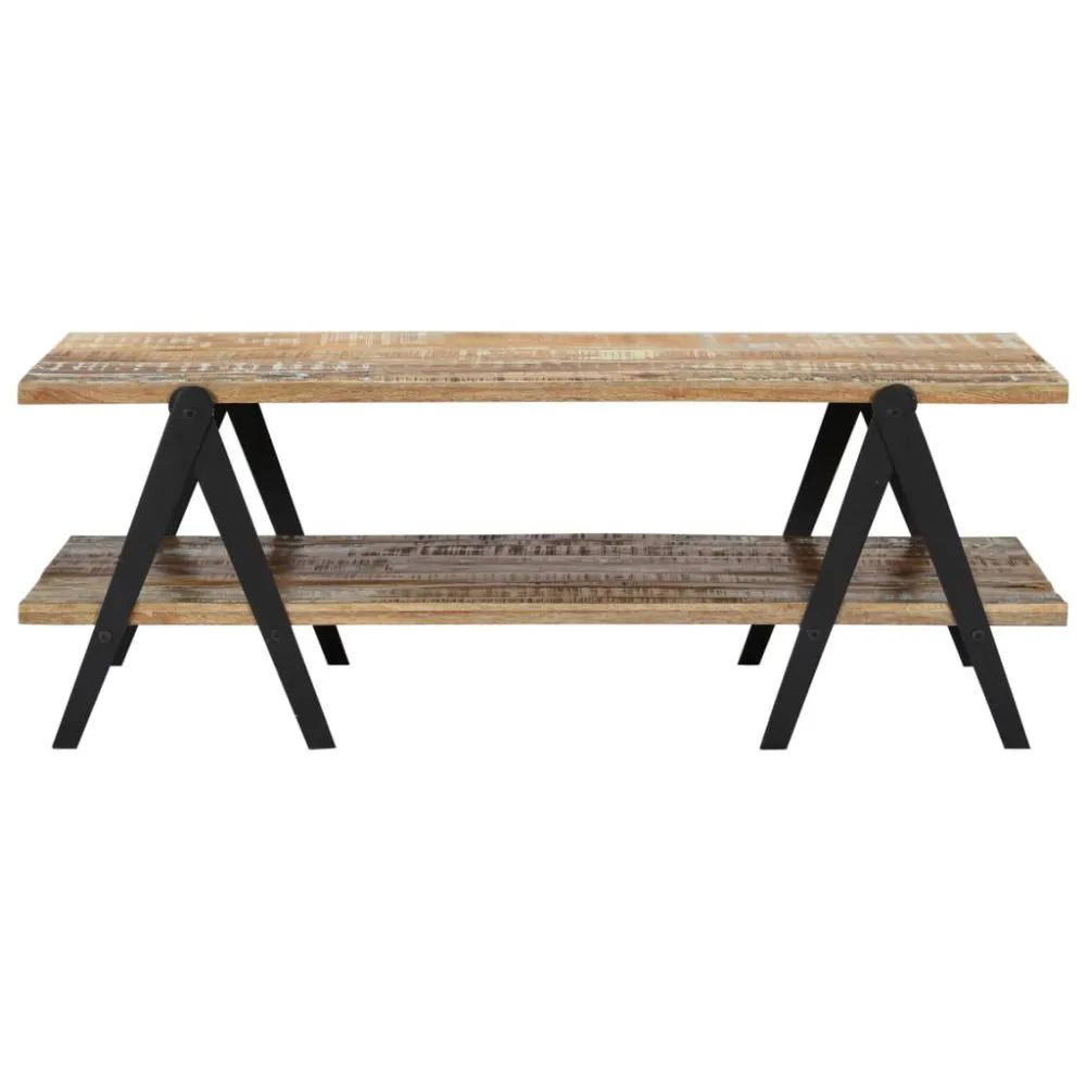 Premium para Exterior Mesa de centro 115x60x40 cm madeira recuperada maciç