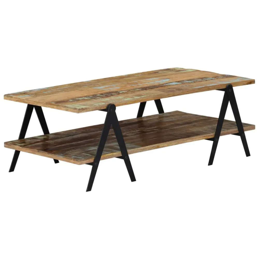 Premium para Exterior Mesa de centro 115x60x40 cm madeira recuperada maciç