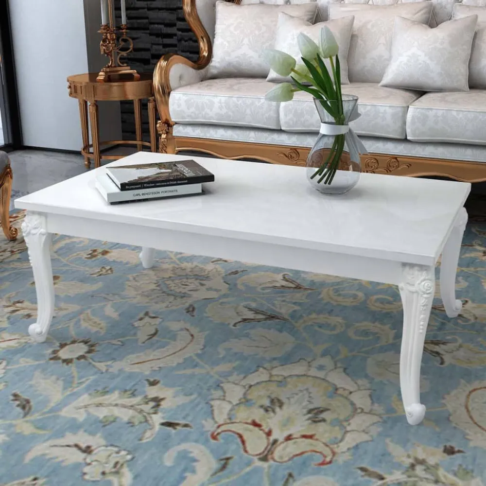 Premium para Exterior Mesa de centro 115x65x42 cm branco radiante
