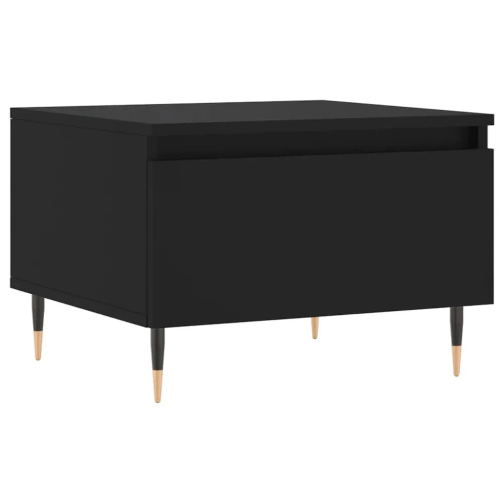 Premium para Exterior Mesa de centro 50x46x35 cm derivados de madeira preto